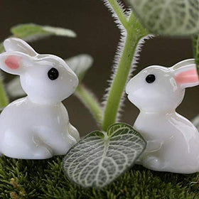 Exasinine rabbit miniature for cake toppers and charming desk decor.