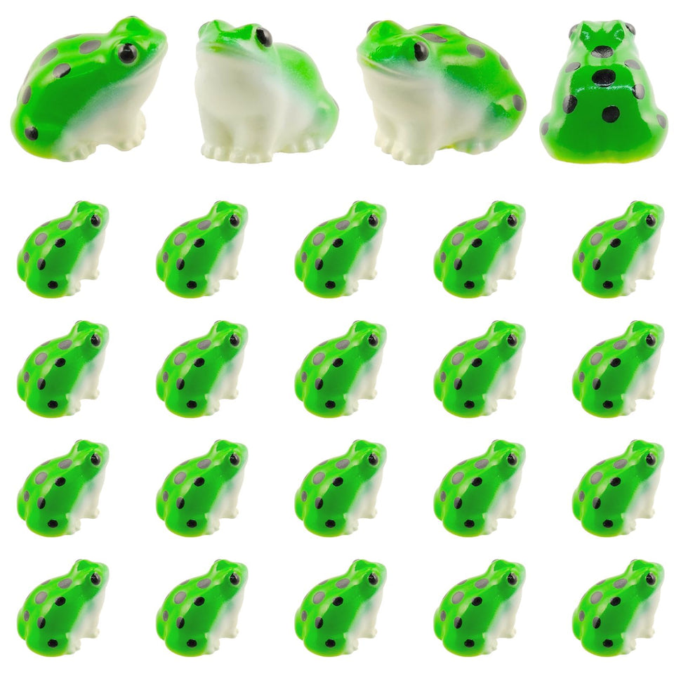 Exasinine green frog miniature closeup for vibrant desk decor and micro landscapes.