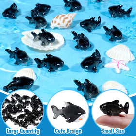 Durable resin shark ornaments for terrariums, moss gardens, and DIY projects