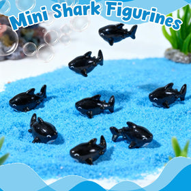 Black-toned Exasinine sharks add a whimsical marine accent to planters
