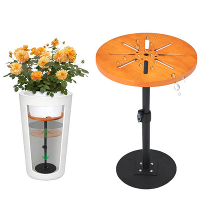 EXCELFU adjustable plant risers inside pot assembly for stable setup