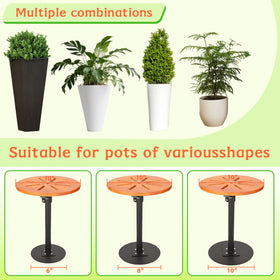 EXCELFU metal bottom base provides sturdy support for tall planters