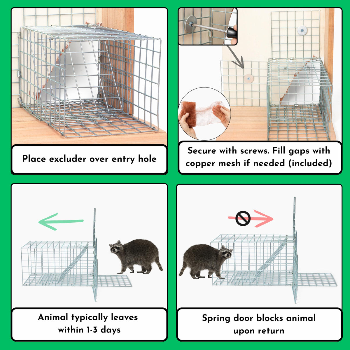 Excluder Pro instruction guide simplifies humane eviction for homeowners.