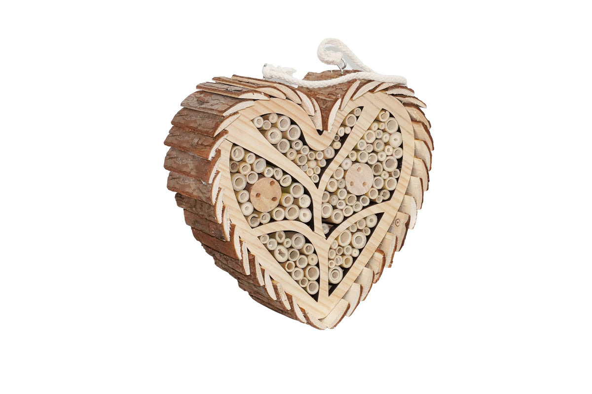 Execabe Heart-Shaped Bee House makes a charming gift for nature lovers