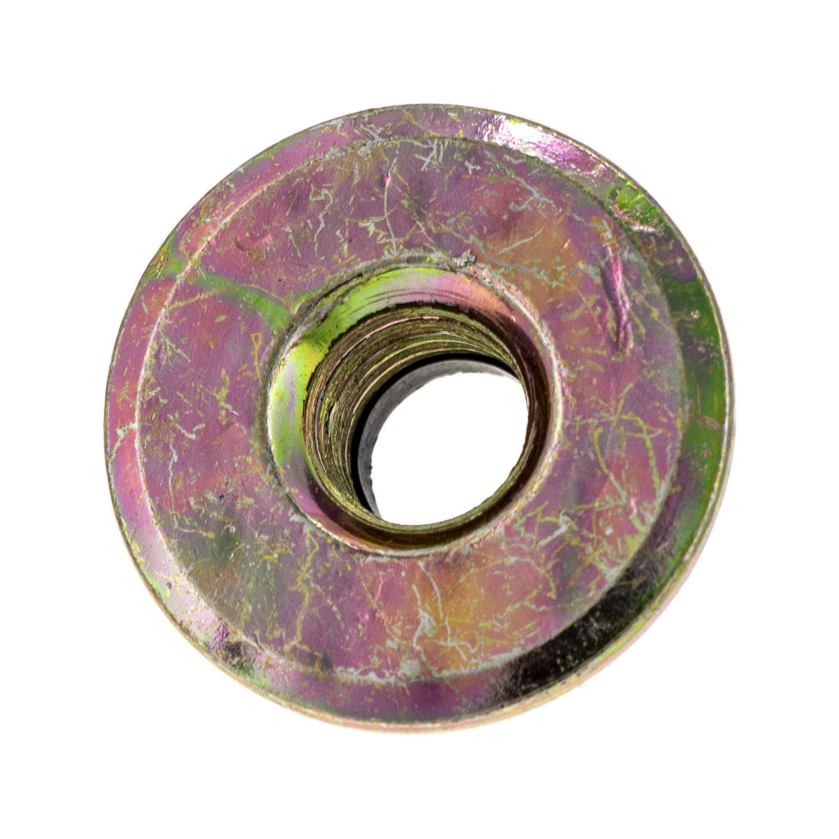 Exmark 109-6658 flange nyloc nut fitment overview for multiple Z-Series and Turf Tracer.