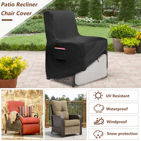 Exokugo outdoor recliner cover bottom buckles secure in windy conditions