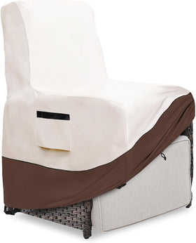 Exokugo outdoor recliner cover fabric texture shields against dust and sun exposure.