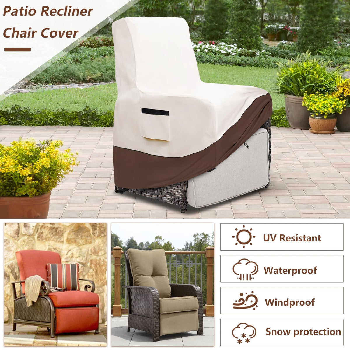 Exokugo cover protects your recliner so it stays dry and ready for use.