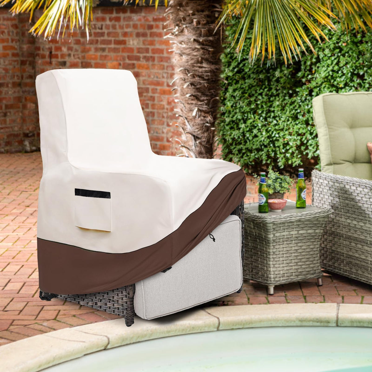 Exokugo cover side handles simplify placement and removal after use.