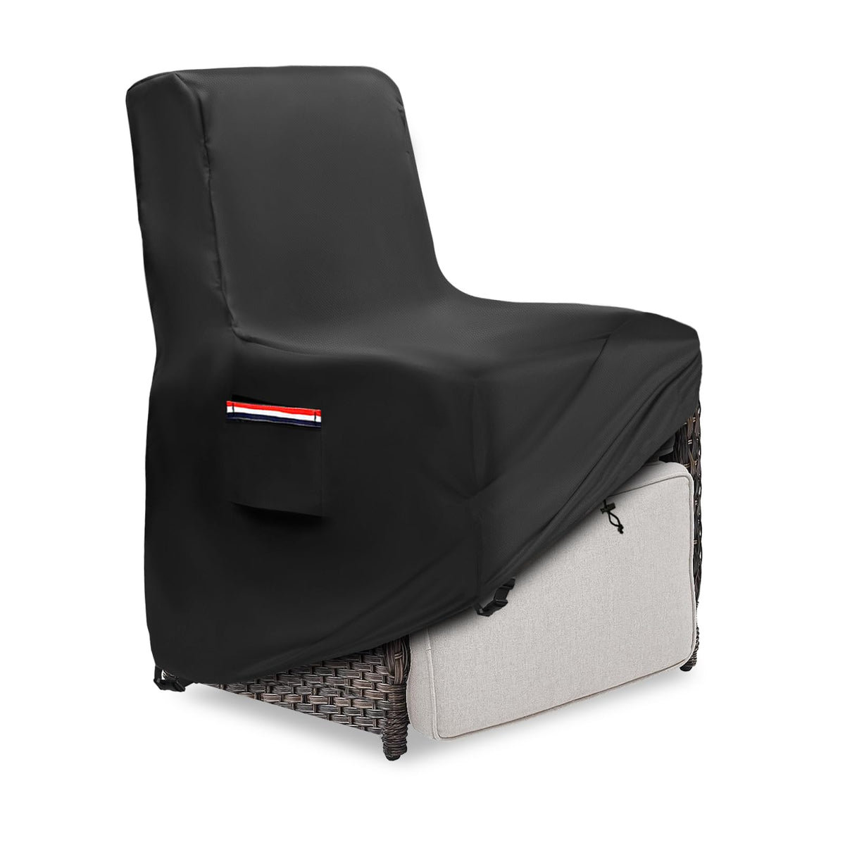 Exokugo recliner cover on chair protects from rain