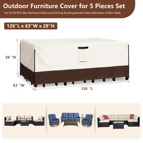Exokugo rectangle table cover made of durable 600D Oxford fabric