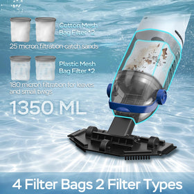 EXONYX dual cleaning heads target floors and steps for thorough debris removal
