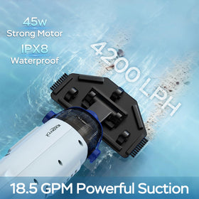 EXONYX 72.85-inch extension pole enables reach in deep or large pools