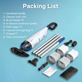 EXONYX compact vacuum kit for above-ground and small inground pools