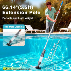 EXONYX 66.14-inch pole reaching spa walls and steps