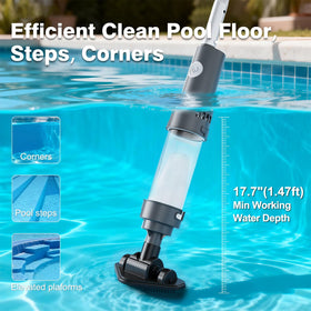 EXONYX rechargeable battery pack provides up to 60 minutes of cleaning
