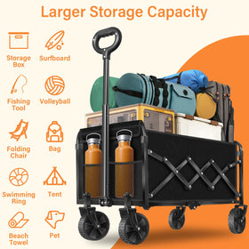Exovyn wagon with dual cup holders for beverages on the go