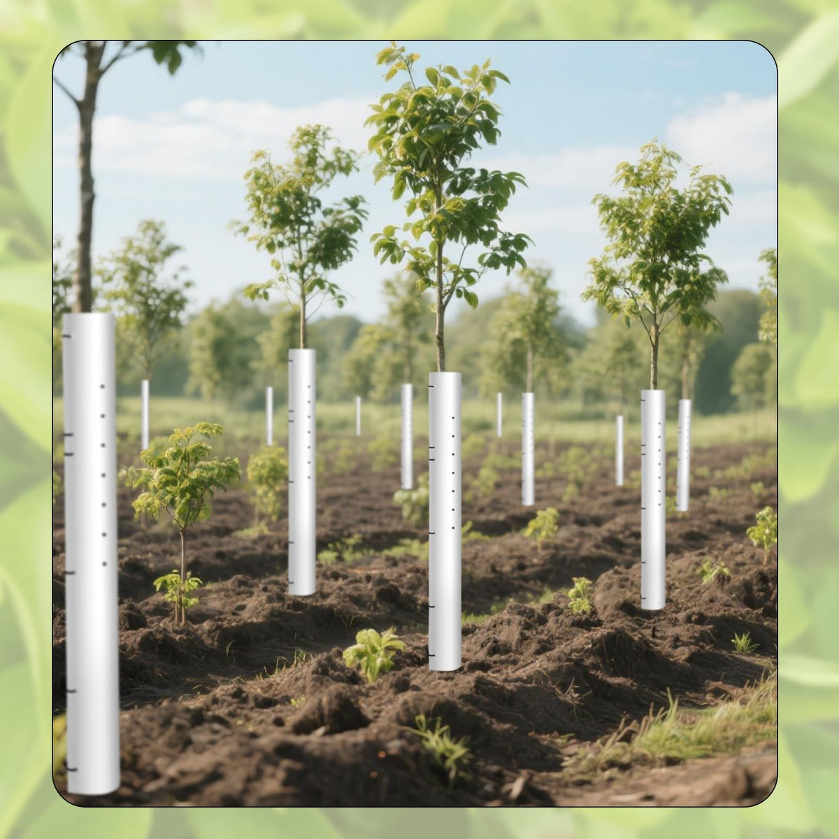 Expdst 4.15-inch diameter tubes connect to extend coverage as needed.
