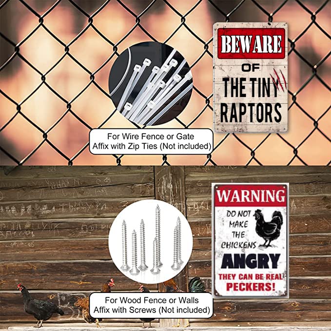 EXPGDC funny chicken feeder sign, brings whimsy to feeding areas