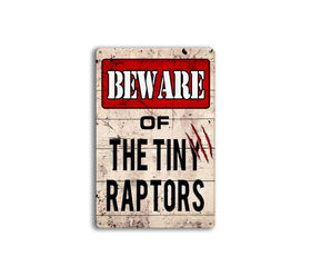 EXPGDC Tiny Raptors chicken sign for coop wall decor, adds playful farm charm