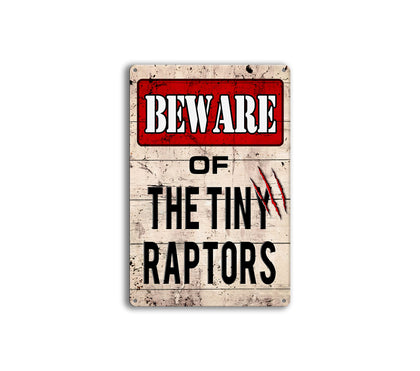 EXPGDC Tiny Raptors chicken sign for coop wall decor, adds playful farm charm