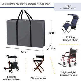 Explore Land storage bag fits director chair securely for camping