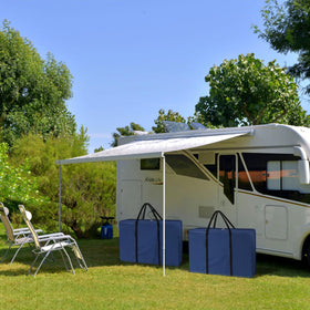 Explore Land side view shows compact design for easy travel.