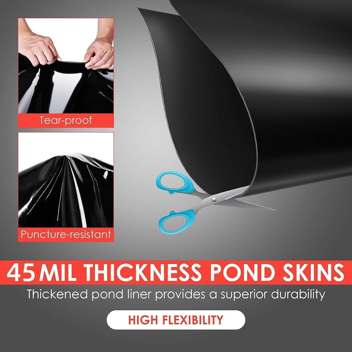 ExploreHorizon 45 mil EPDM liner thick and durable for long-lasting water features