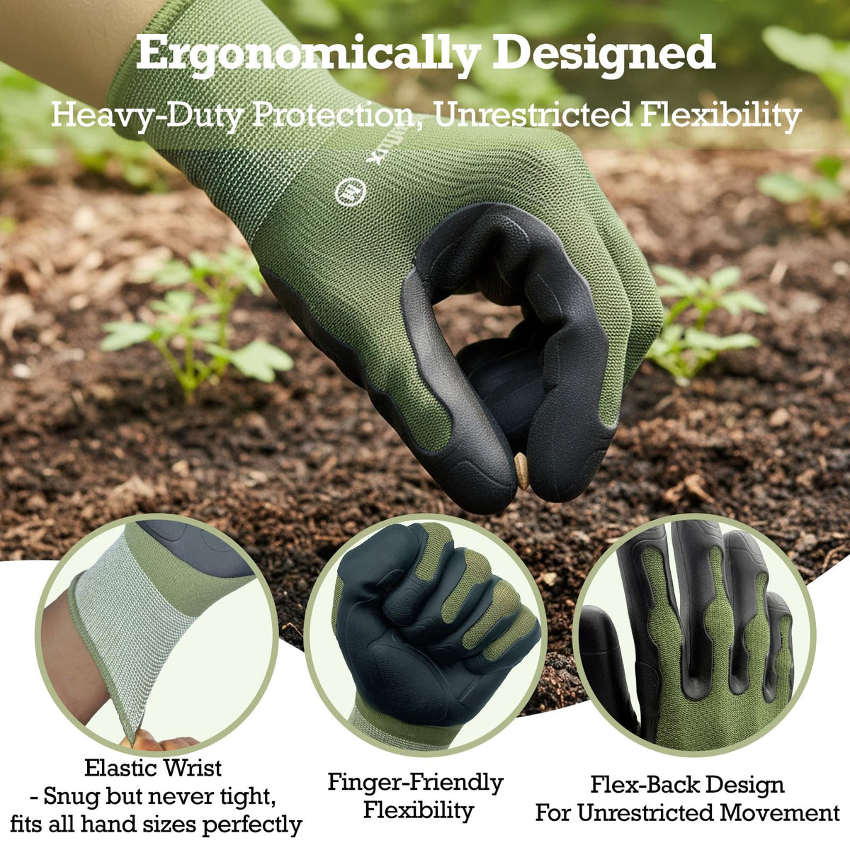 Exprosiflux gloves demonstrate non-slip grip for handling wet tools securely.