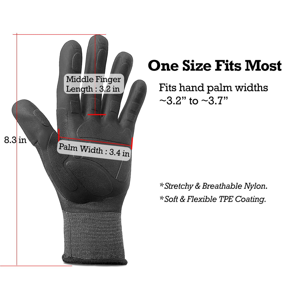 Exprosiflux gloves offer universal fit across different hand sizes.