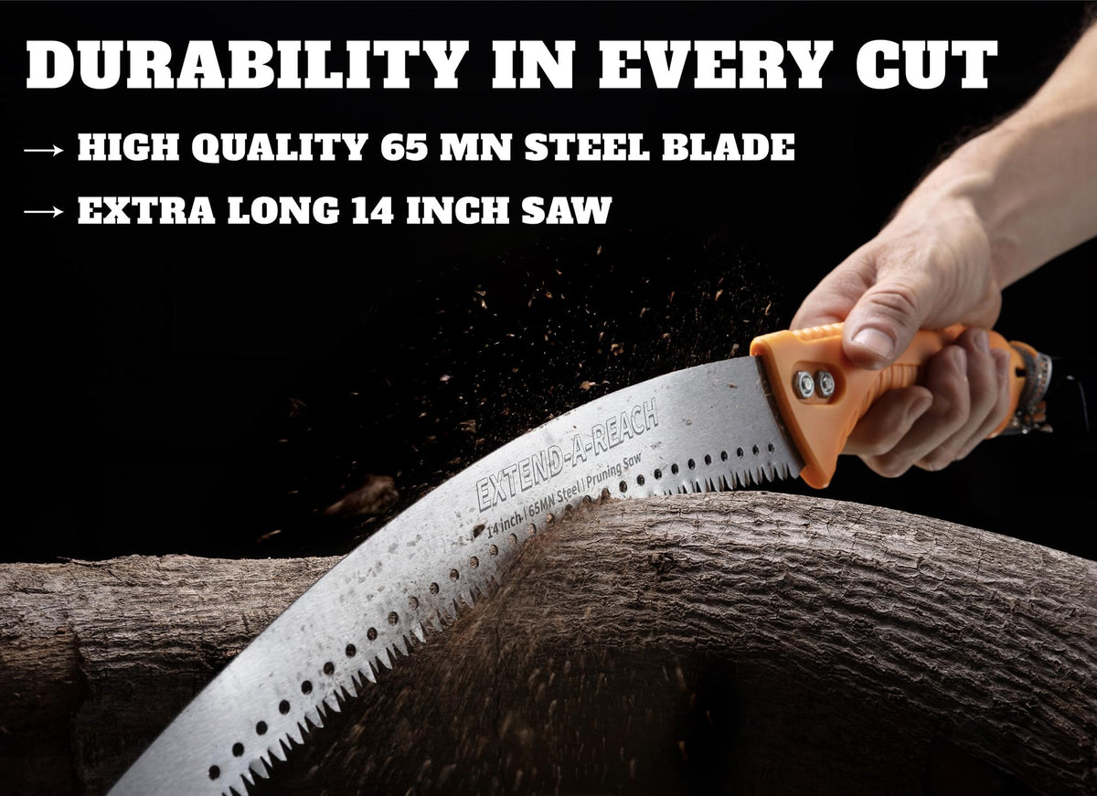 Extend-A-Reach heavy-duty aluminum pole construction for stability