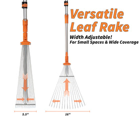 EXTEND-A-REACH rake head close-up shows rugged construction for lasting performance.