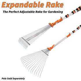 EXTEND-A-REACH safety latch keeps the rake secure during use.