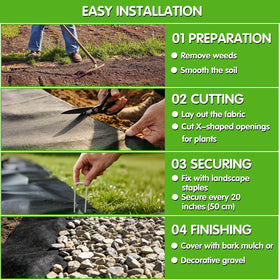 EXTRAEASY under-mulch bed showcasing long-lasting coverage against weeds.