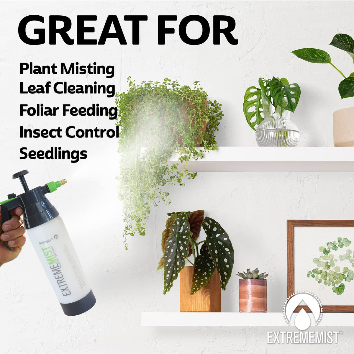 ExtremeMIST adjustable brass nozzle for precise mist control on foliage