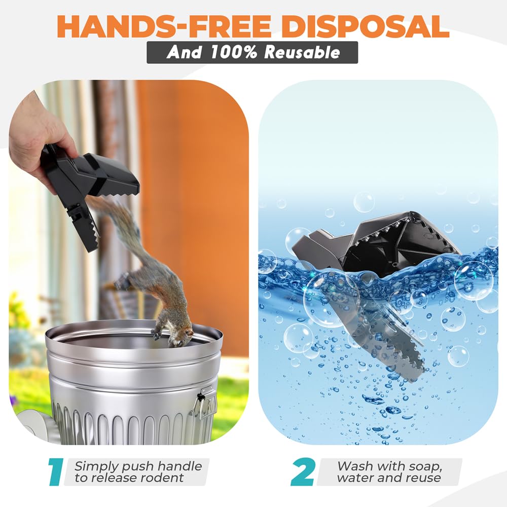 eXuby Squirrel Trap hands-free disposal keeps hands clean