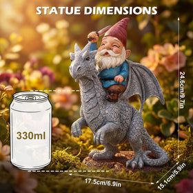 EXYGLO fantasy garden ornament blends rustic vibes with playful dragon motif.