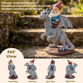 EXYGLO weatherproof polystone statue withstands outdoor seasons for long-lasting charm.
