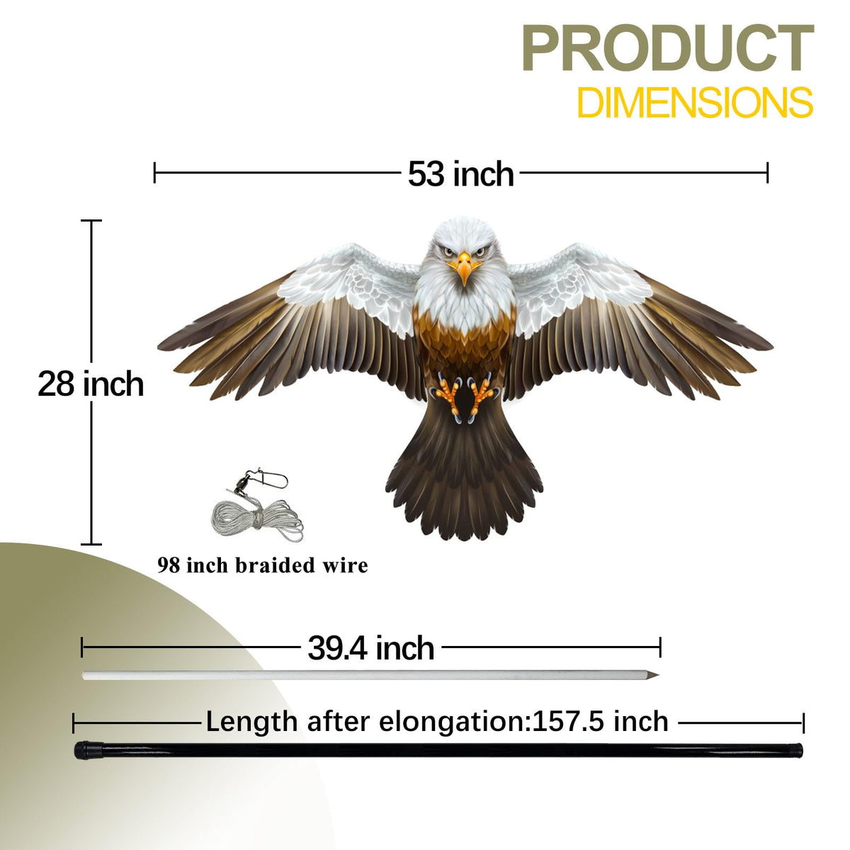 eyijklzo Durable Kite Fabric resists sun and wind for long-lasting outdoor use.