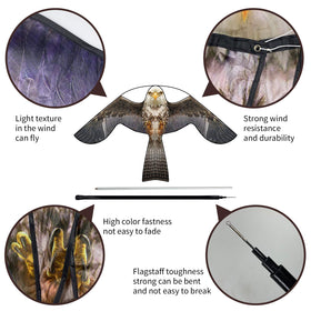 eyijklzo Assembly four-meter pole easy setup for quick bird control outdoors.
