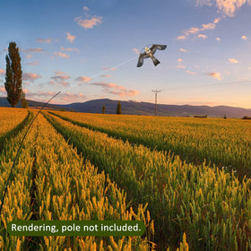 Eyijklzo grey bird scarer kite ready to assemble with user manual