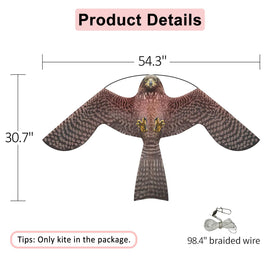 eyijklzo hawk-like kite display protects fields by scaring birds