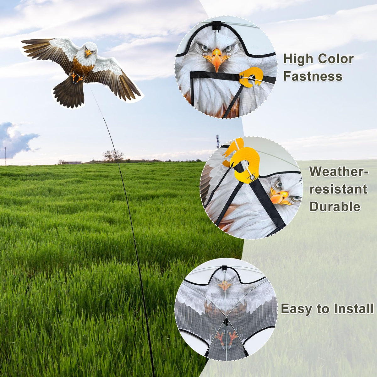 eyijklzo Outdoor Bird Deterrent Coverage supports effective protection for gardens and patios.