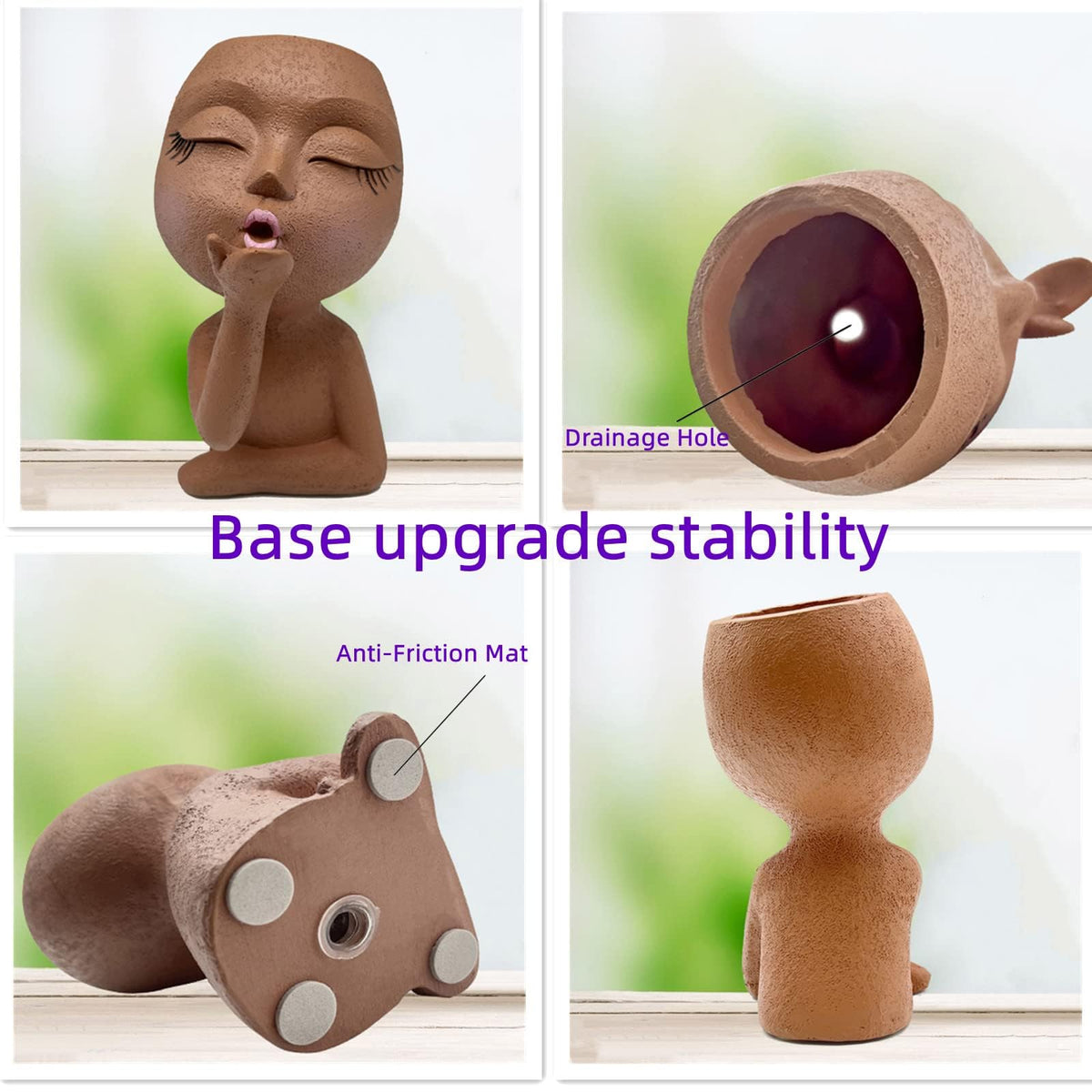 EylbKey gift-ready resin planter suitable for home or office décor.