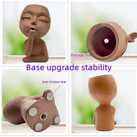 EylbKey gift-ready resin planter suitable for home or office décor.