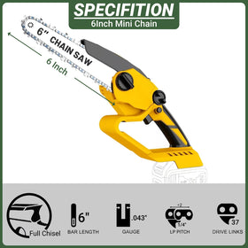 Eyoloty 6-Inch mini chainsaw chain compatibility with common 6-inch saws.