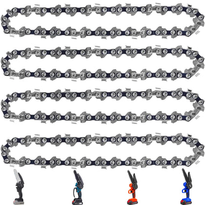 Eyoloty 6-Inch mini chainsaw chain front view highlighting durable LP pitch for pruning.