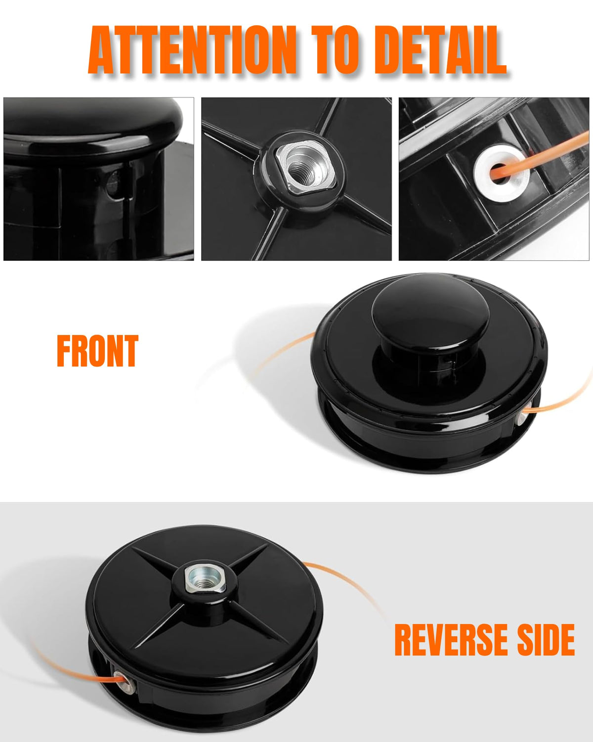 Eyoloty bump head reload cap simplifies line replacement.