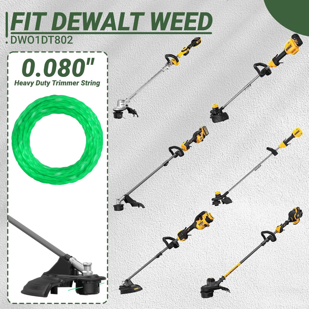 Durable replacement line designed for tough yard edges.
