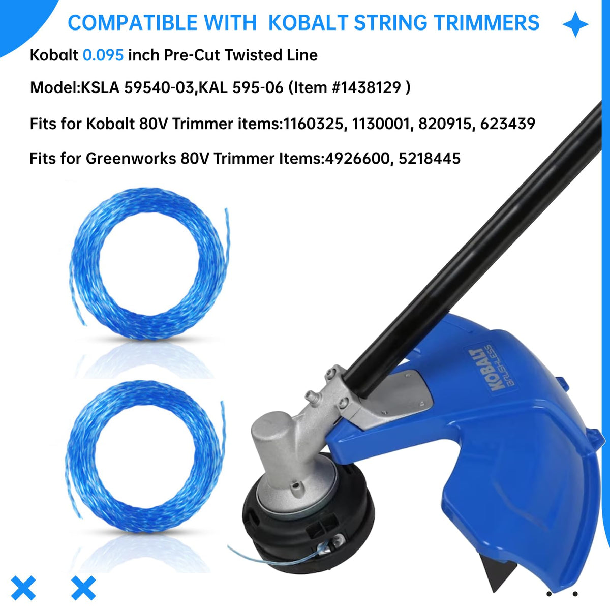 Eyoloty line compatible with Kobalt 80V models for easy replacement